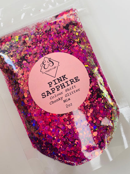 Pink Sapphire - Colour Shift Chunky Glitter Mix image 0
