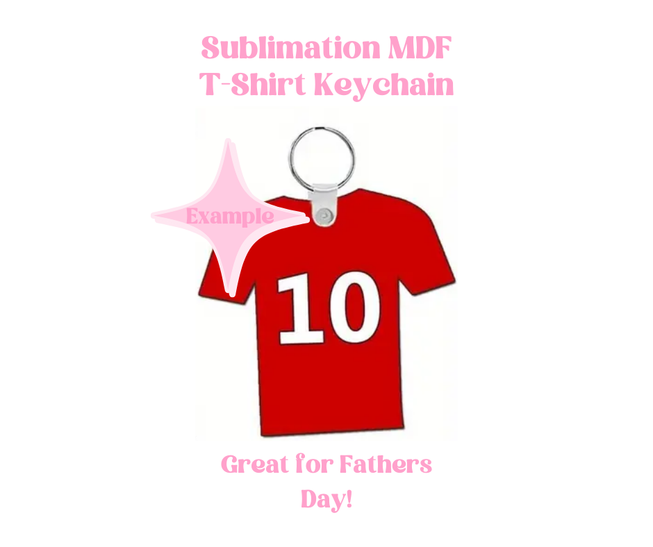 T-Shirt MDF Sublimation Keychain image 1
