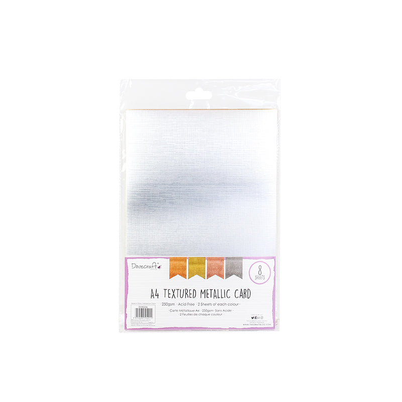 Dovecraft Smooth Metallic Textured Card 250gsm - 8 Sheets image 0