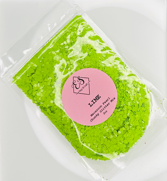 Lime - Macaroon Pearl Chunky Glitter Mix image 0