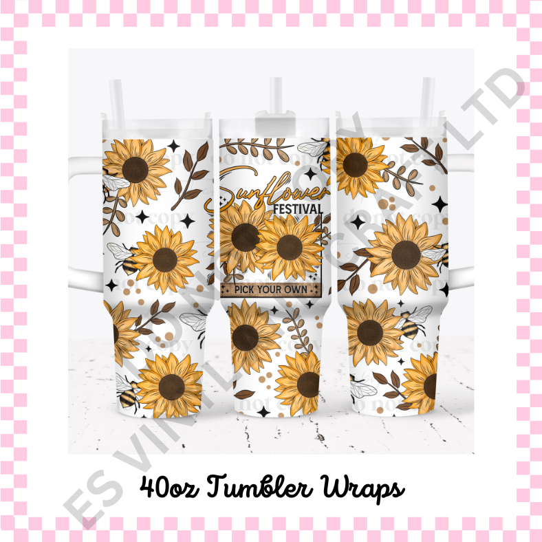 40oz Tumbler Wraps - UV-DTF (2 Wraps - Top and Bottom) image 0