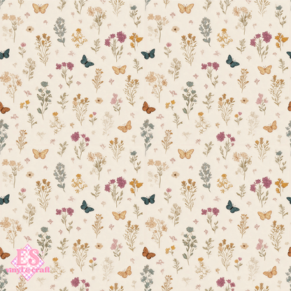 Flutter & Bloom Collection - UV Printed Vinyl 12" x 12" Sheet image 10