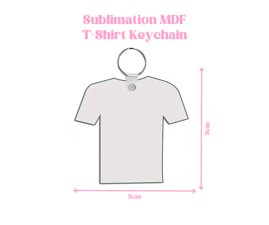 T-Shirt MDF Sublimation Keychain image 0