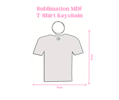 T-Shirt MDF Sublimation Keychain image 0