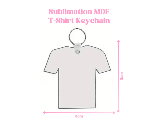 T-Shirt MDF Sublimation Keychain image 0