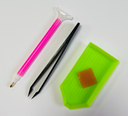 Rhinestone Tray, Pen, Wax and Tweezers image 0