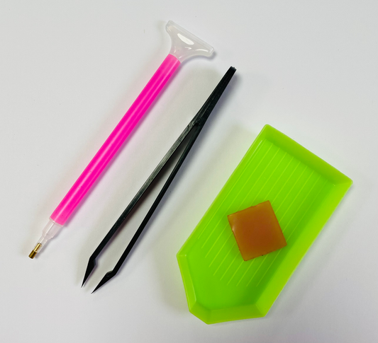 Rhinestone Tray, Pen, Wax and Tweezers image 0