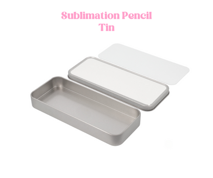 Silver Sublimation Pencil Tin - 18cm x 8cm x 2.4cm image 0