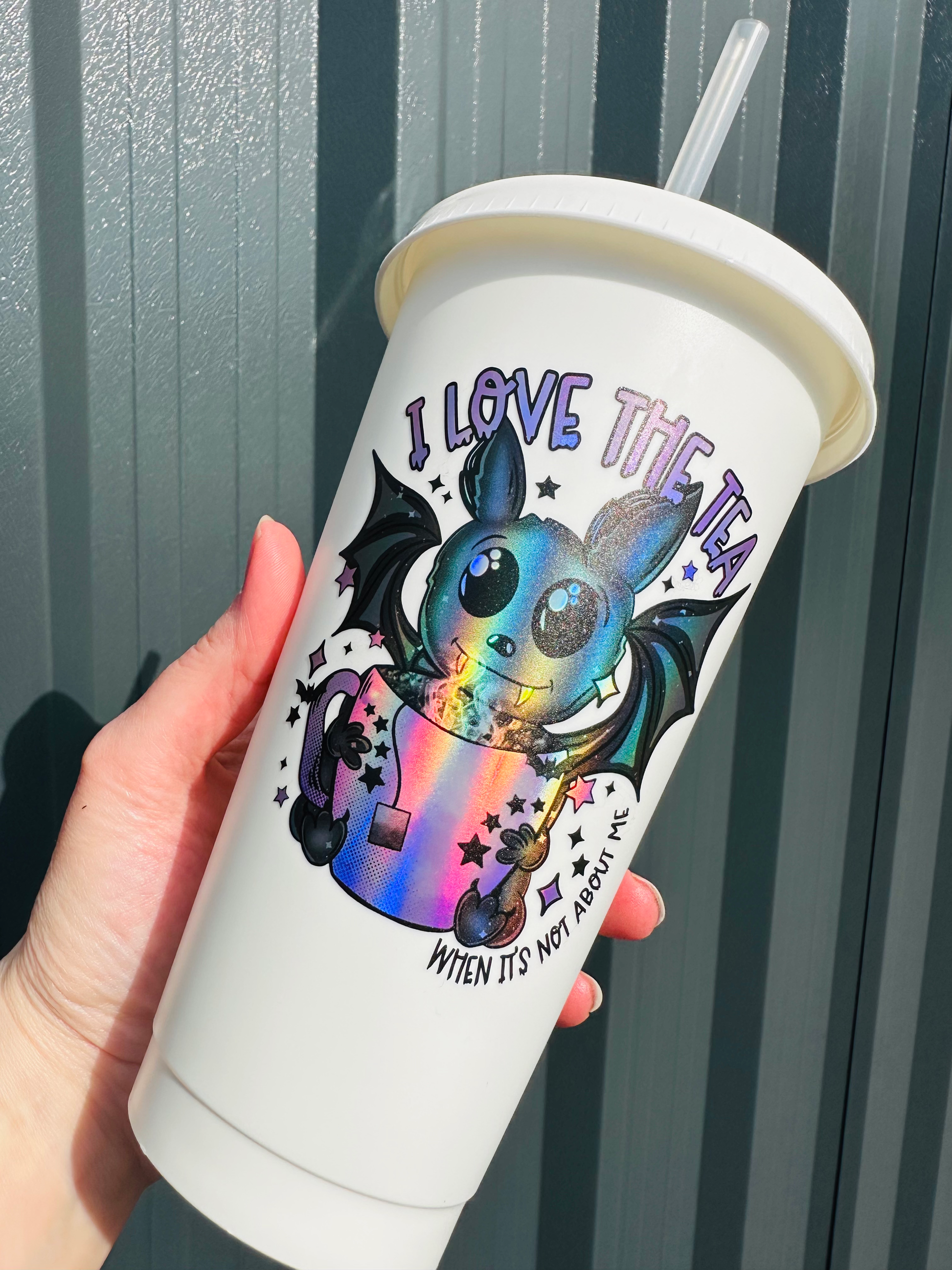 Holographic Decals Printed on Teckwrap Holographic Rainbow Silver image 1