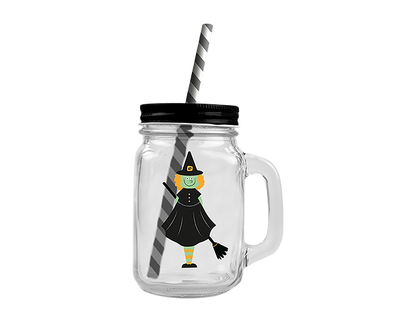 Halloween Mason Jar with Handle