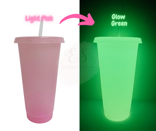 Glow in the Dark Cold Cup Pink to Green