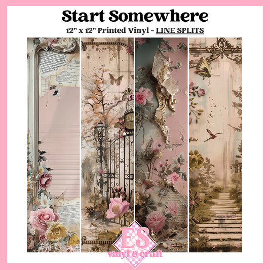 Start Somewhere - Line Split - 12" x 12" Sheet