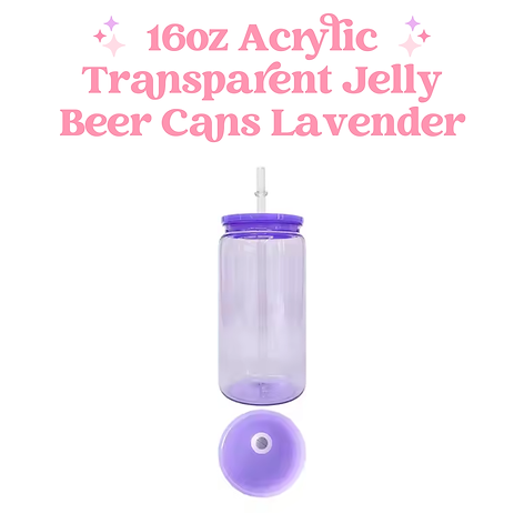 16oz Transparent Acrylic Coloured Plastic Beer Can with Plastic Lid and Straw