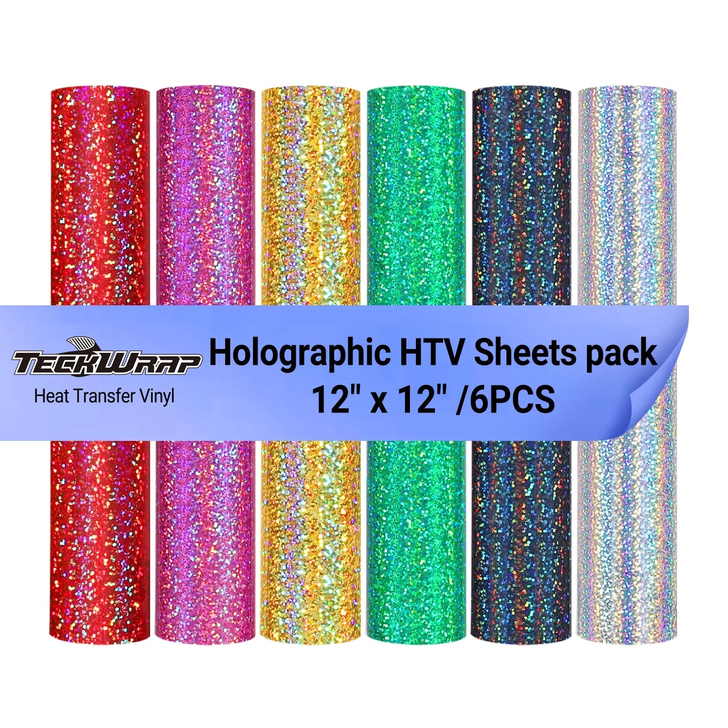 Teckwrap Holographic HTV Sheet Pack (6 Sheets)