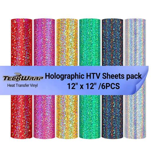 Teckwrap Holographic HTV Sheet Pack (6 Sheets)