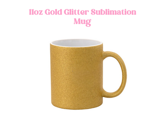 11oz Gold Glitter Sublimation Mug