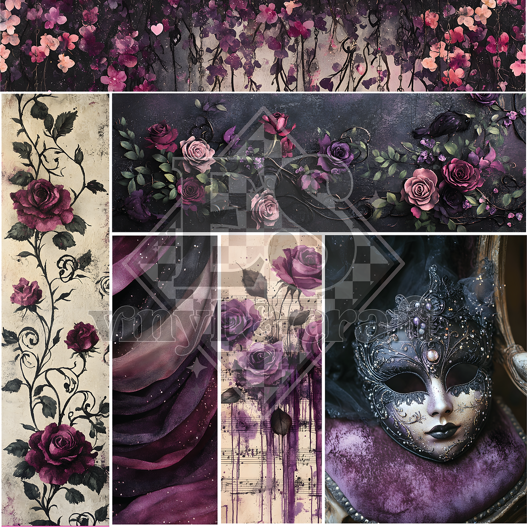 Counterfeit Princess - Mixed Media Vinyl - 12" x 12" Sheet
