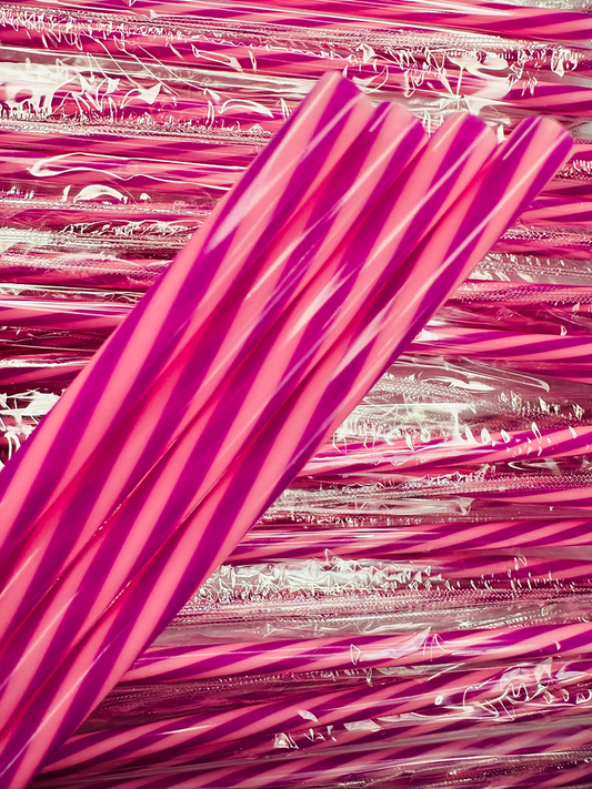 Swirly Stripes Pink and Purple Straw