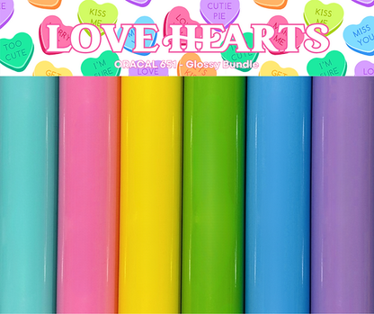 Love Hearts - Oracal 651 Matte or Glossy Roll Bundles x 6 Rolls