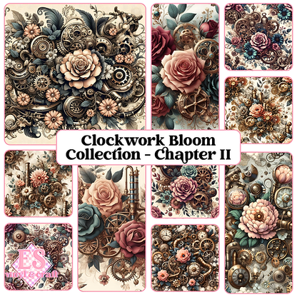 The Clockwork Bloom Collection - Chapter II - 12" x 12" Sheet