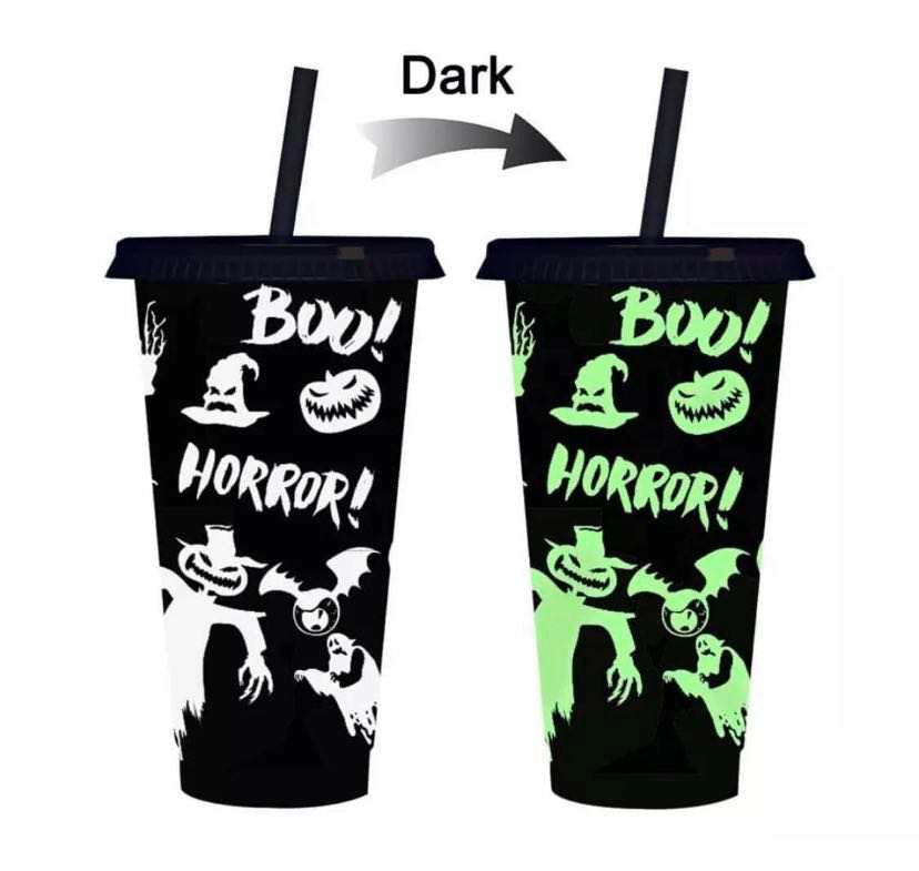 24oz Glow in the Dark Halloween Cold Cups