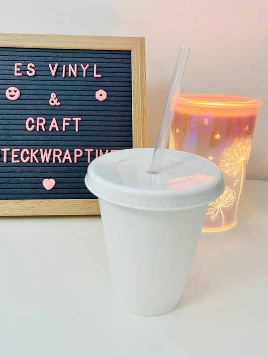 White Solid Cold Cup - 16oz