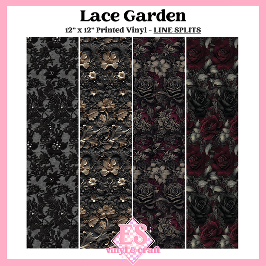 Lace Garden - Line Split - 12" x 12" Sheet