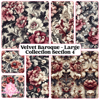 Velvet Baroque Collection LARGE - Section 4 - 12" x 12" Sheet