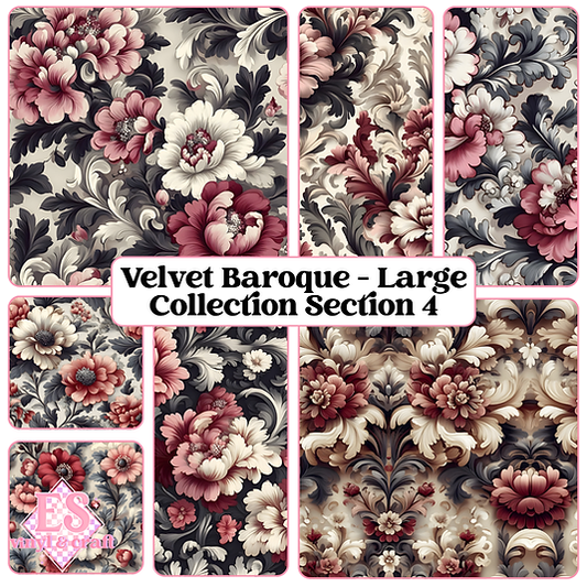 Velvet Baroque Collection LARGE - Section 4 - 12" x 12" Sheet