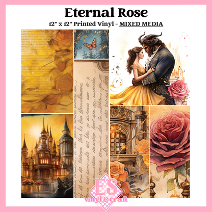Eternal Rose - Mixed Media Vinyl - 12" x 12" Sheet