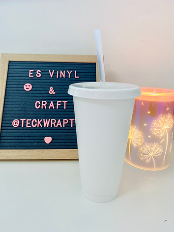 White Solid Cold Cup - 24oz