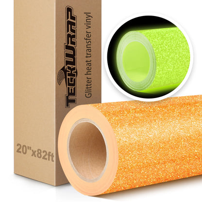 Teckwrap 20" Glow in the Dark Glitter Heat Transfer Vinyl