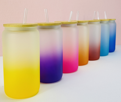 16oz Frosted Ombre Sublimation Glass