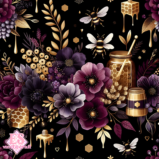 Nocturnal Honey Garden Collection - Section 2 - 12" x 12" Sheet