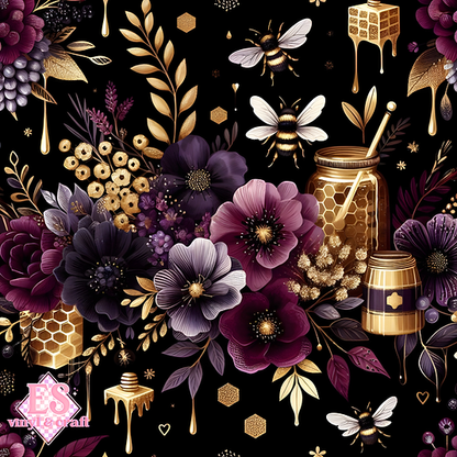 Nocturnal Honey Garden Collection - Section 2 - 12" x 12" Sheet