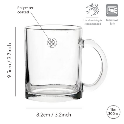 Clear Sublimation Mug 11oz (330ml)