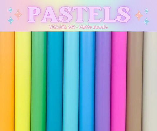 Pastels - Oracal 651 Matte or Glossy Roll Bundles x 10 Rolls