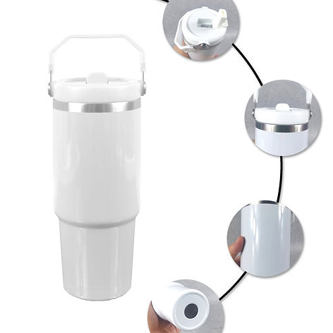 30oz Tumblers (Flip Handles) Sublimation Ready!