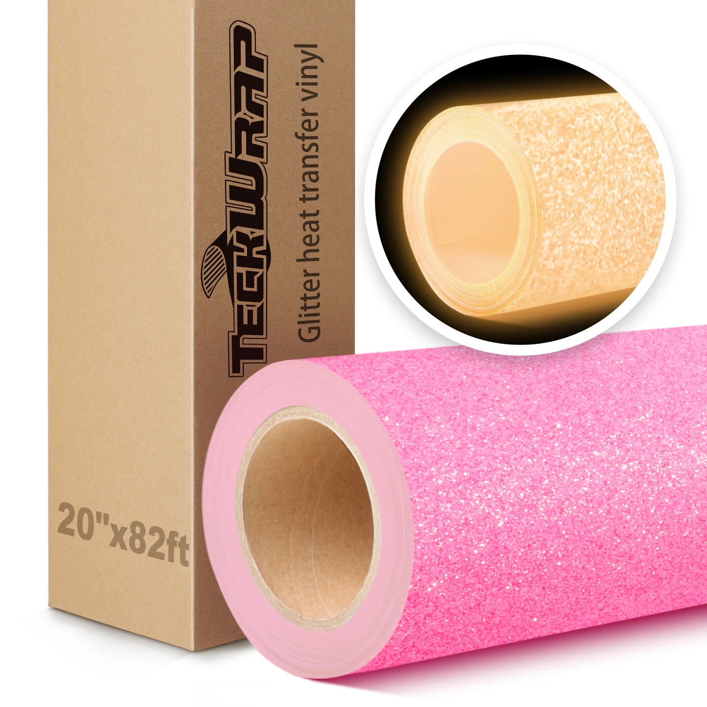 Teckwrap 20" Glow in the Dark Glitter Heat Transfer Vinyl