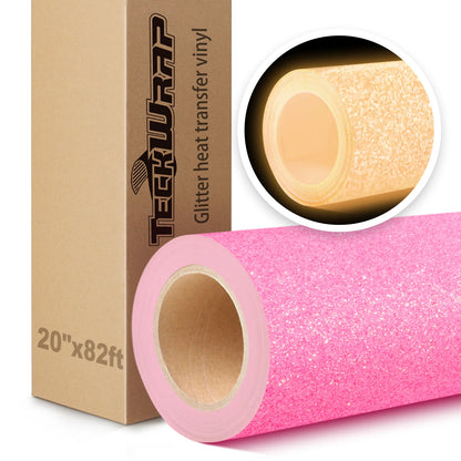 Teckwrap 20" Glow in the Dark Glitter Heat Transfer Vinyl