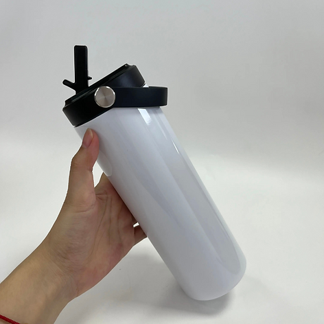 20oz Dual Lid White Sublimation Tumbler