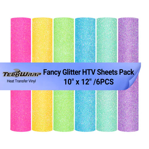 Fancy Glitter HTV Pack (6 Sheets x 10" x 12")