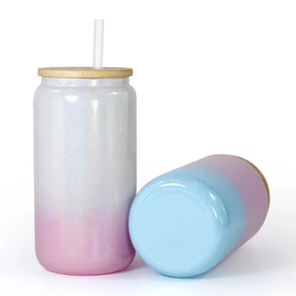 Shimmer Gradient Beer Can Sublimation 16oz