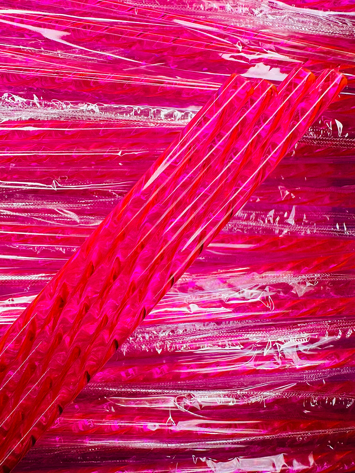 Hot Pink Swirl Straw