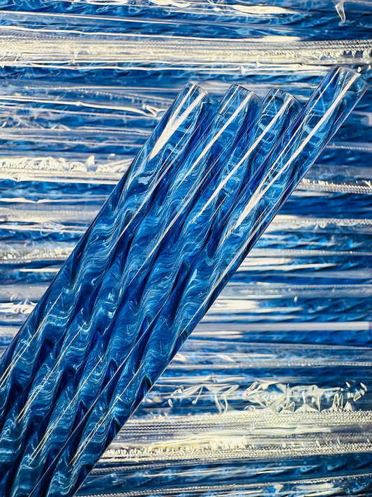 Blue Swirl Straw