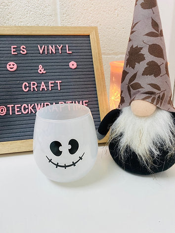 Ghost Printed Glass Halloween Tumbler