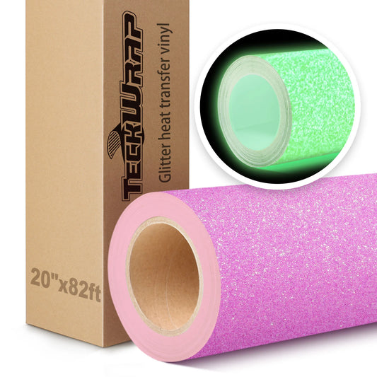 Teckwrap 20" Glow in the Dark Glitter Heat Transfer Vinyl
