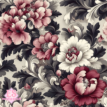 Velvet Baroque Collection LARGE - Section 4 - 12" x 12" Sheet