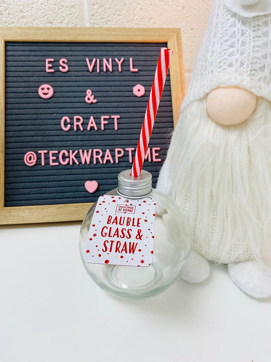 Bauble Glass with Straw