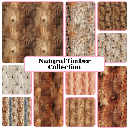 Natural Timber Collection - 12" x 12" Sheet (10 Different Designs)